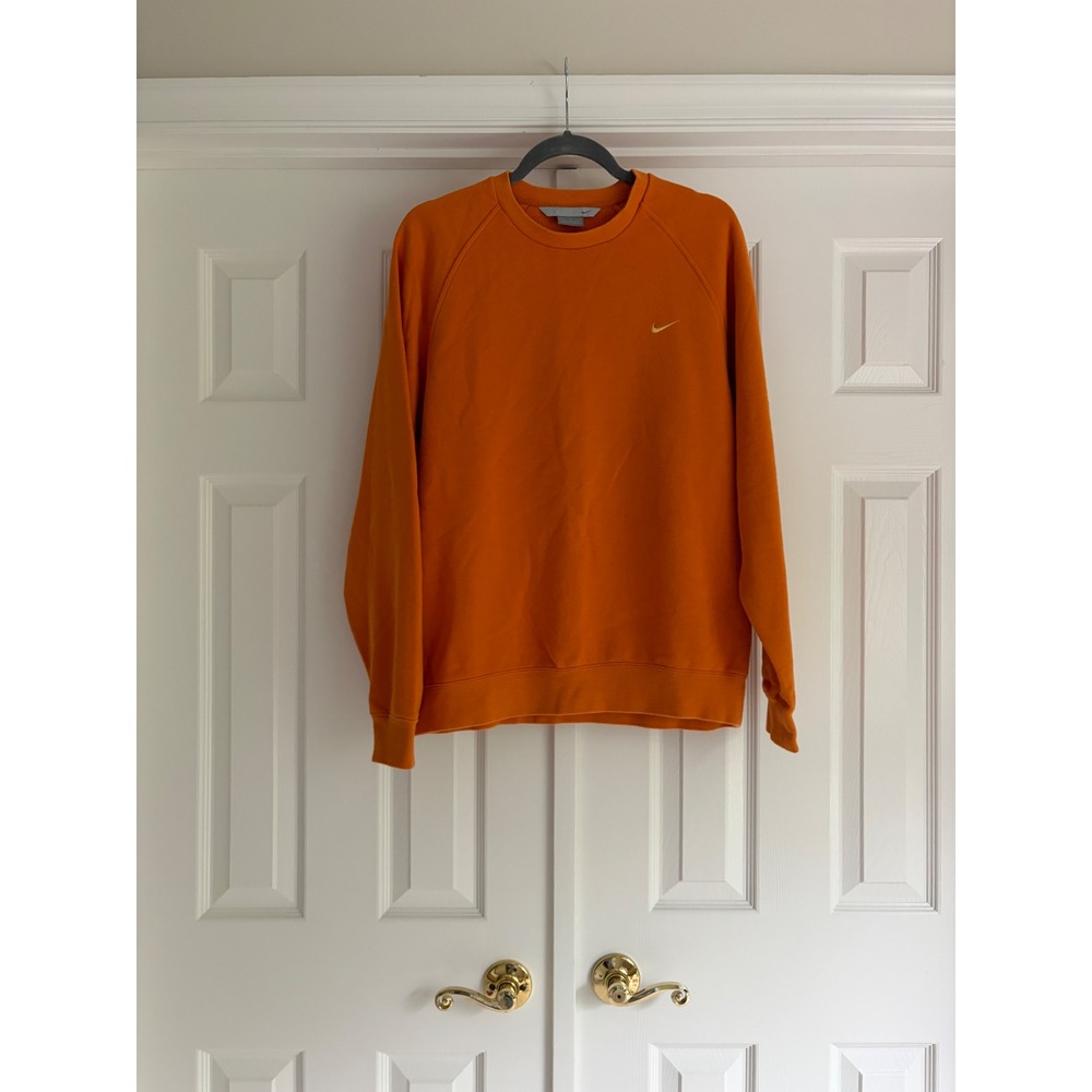 Nike Sportswear Crewneck Sweatshirt Orange Pullover Womens Medium